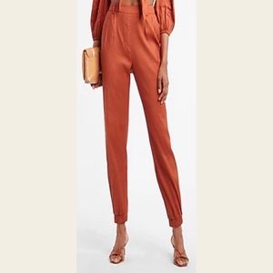 Express High Waisted Linen-Blend Ankle Pant.